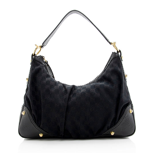 Gucci GG Canvas Jockey Medium Hobo (SHF-19499)