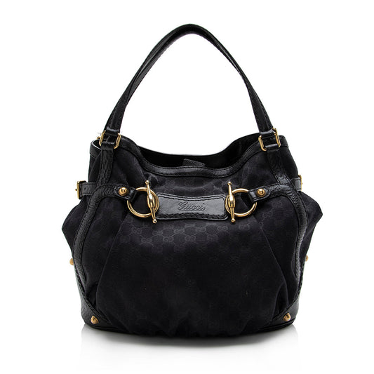 Gucci GG Canvas Jockey Medium Tote (SHF-17167)