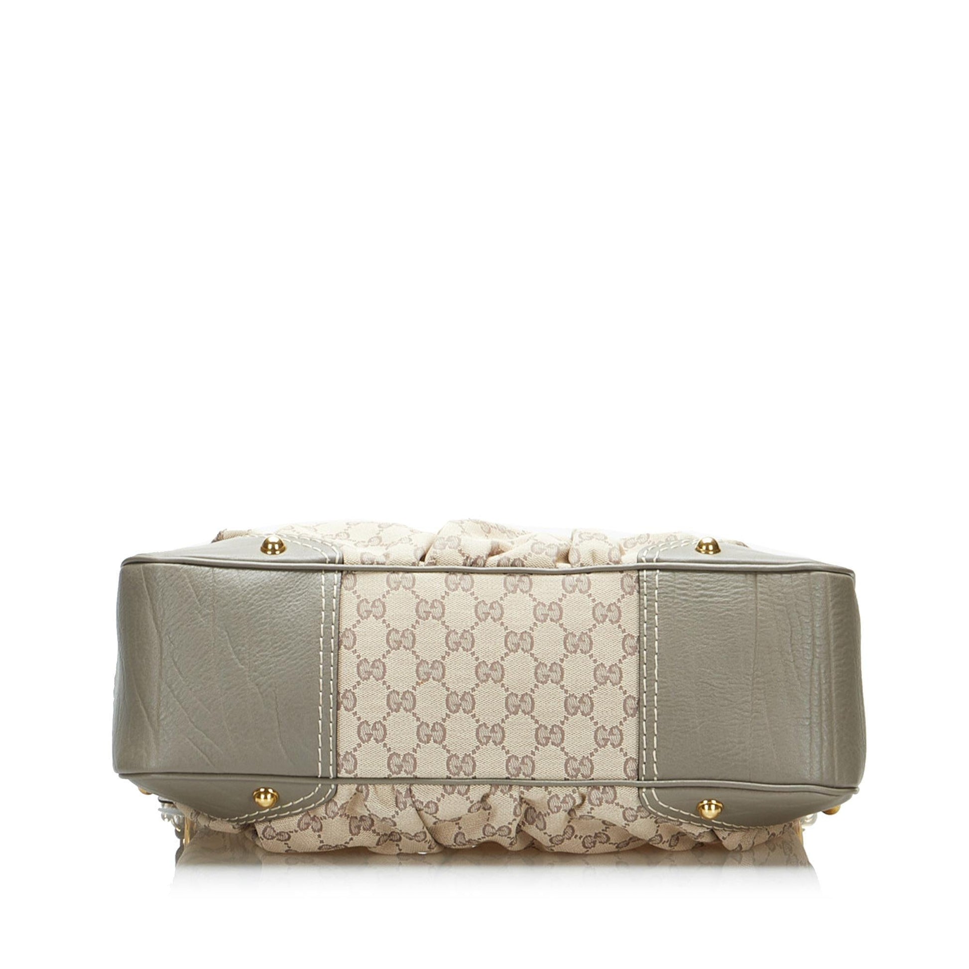 Gucci GG Canvas Jockey Shoulder Bag (SHG-L42G2r)