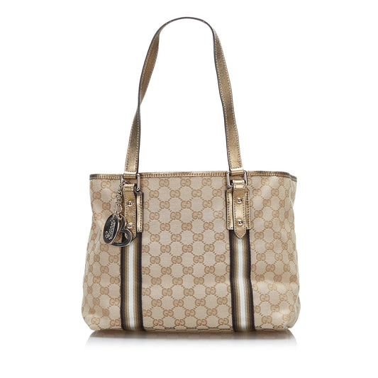 Gucci GG Canvas Jolicoeur Tote (SHG-lccp95)