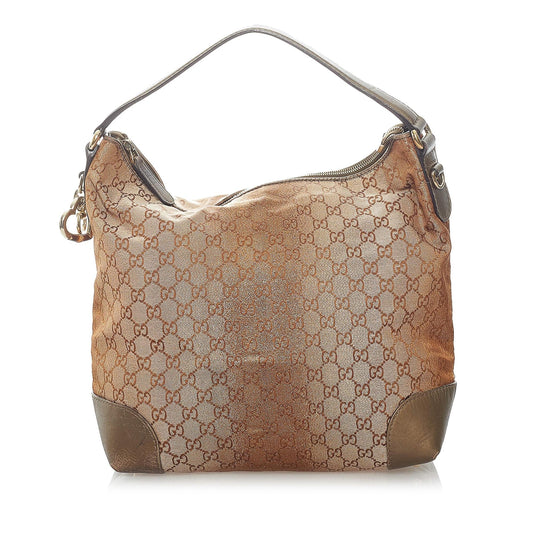 Gucci GG Canvas Lurex Heart Bit Tote Bag (SHG-31986)