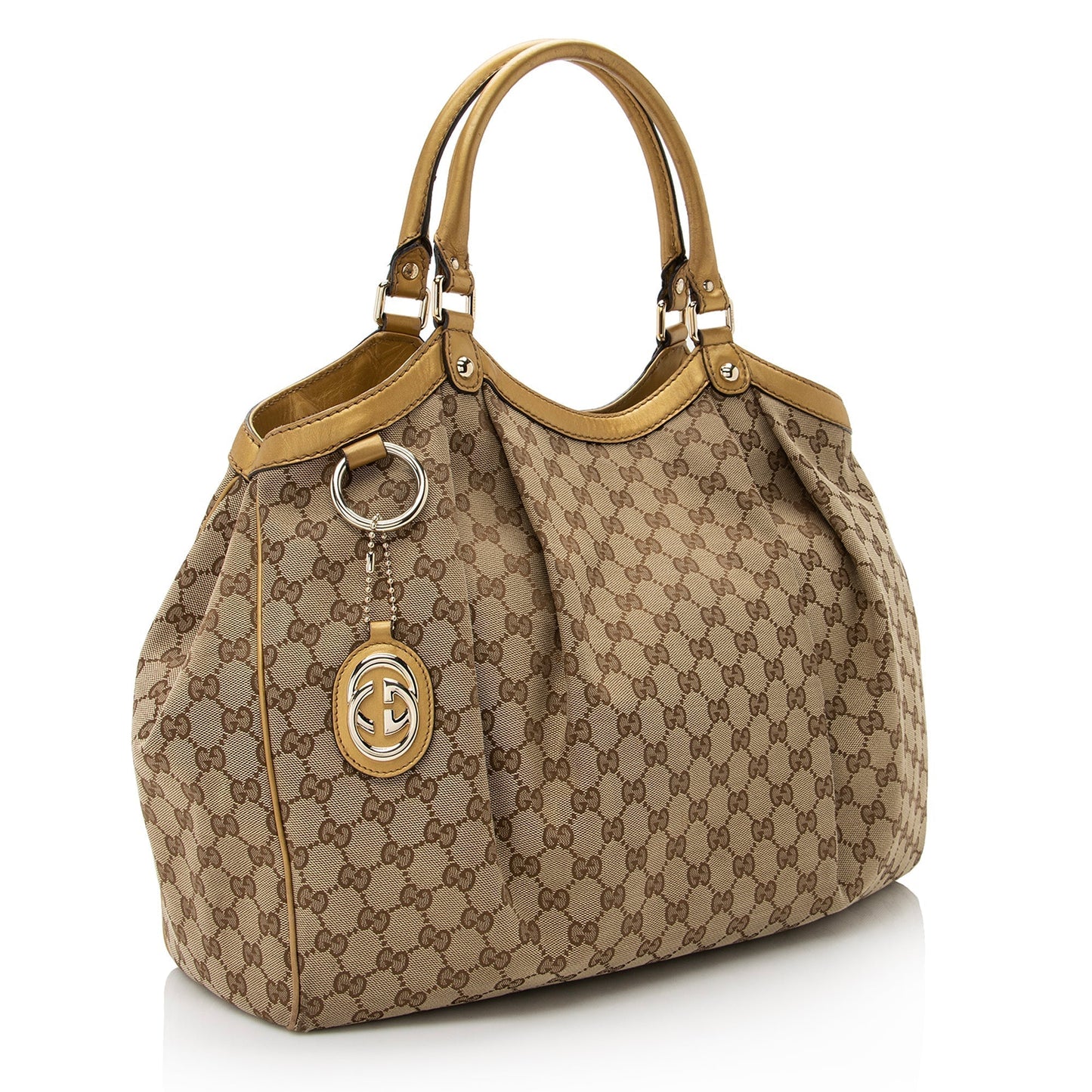 Gucci Sukey Leather Canvas Tote Style 7