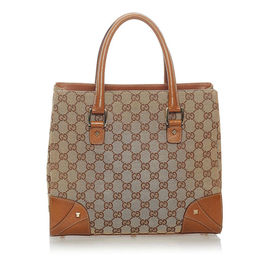 Gucci GG Canvas Nailhead Handbag (SHG-32388)