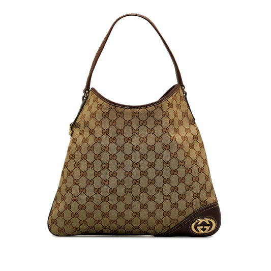 Gucci GG Canvas New Britt Hobo (SHG-M9DMWm)