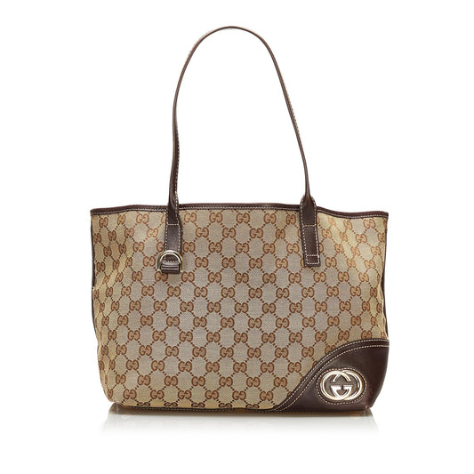 Gucci GG Canvas New Britt Tote (SHG-35626)