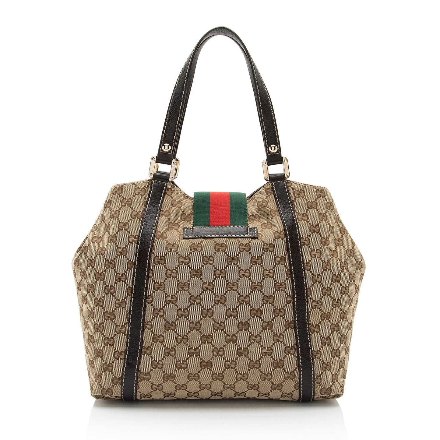 Gucci GG Canvas New Ladies Web Small Tote (SHF-eiujZp)