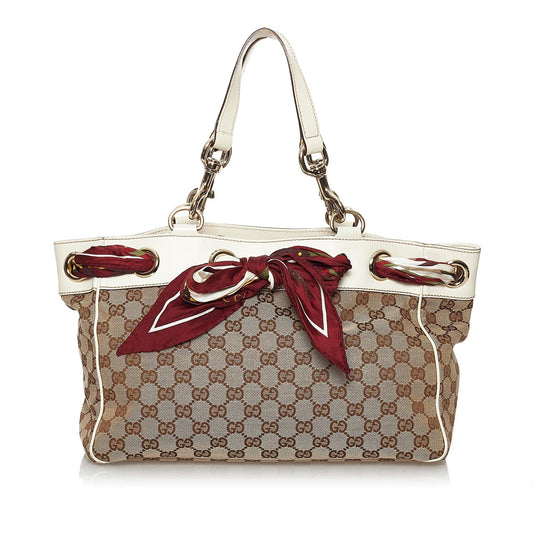 Gucci GG Canvas Positano Tote Bag (SHG-29859)