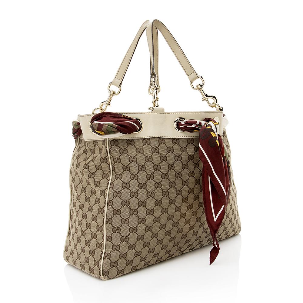 Gucci Canvas Monogram Tote Style 66