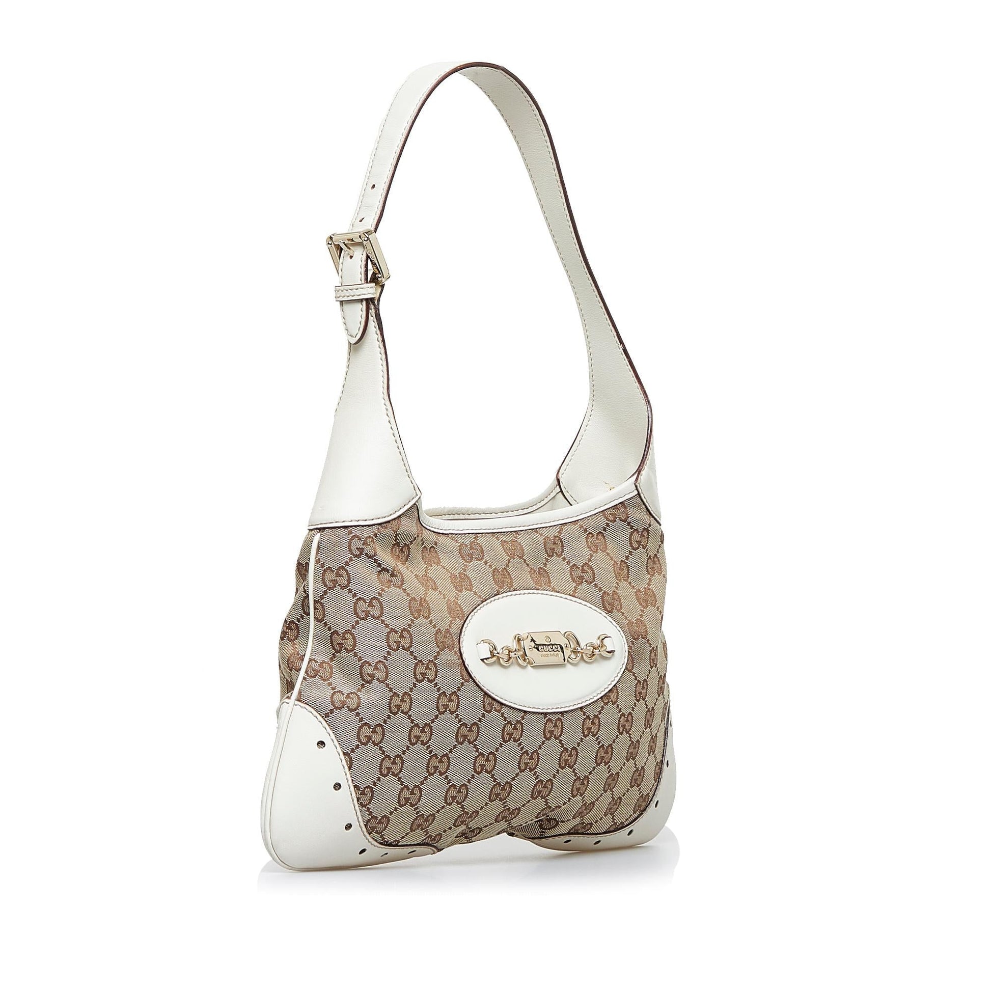 Gucci GG Canvas Punch Shoulder Bag (SHG-1mCEKQ)