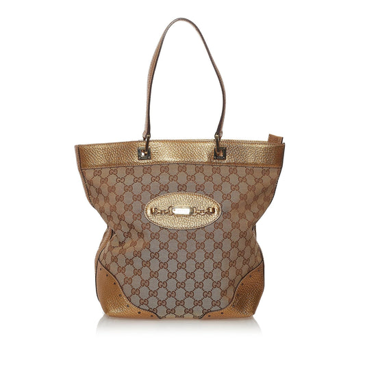 Gucci GG Canvas Punch Tote Bag (SHG-32485)