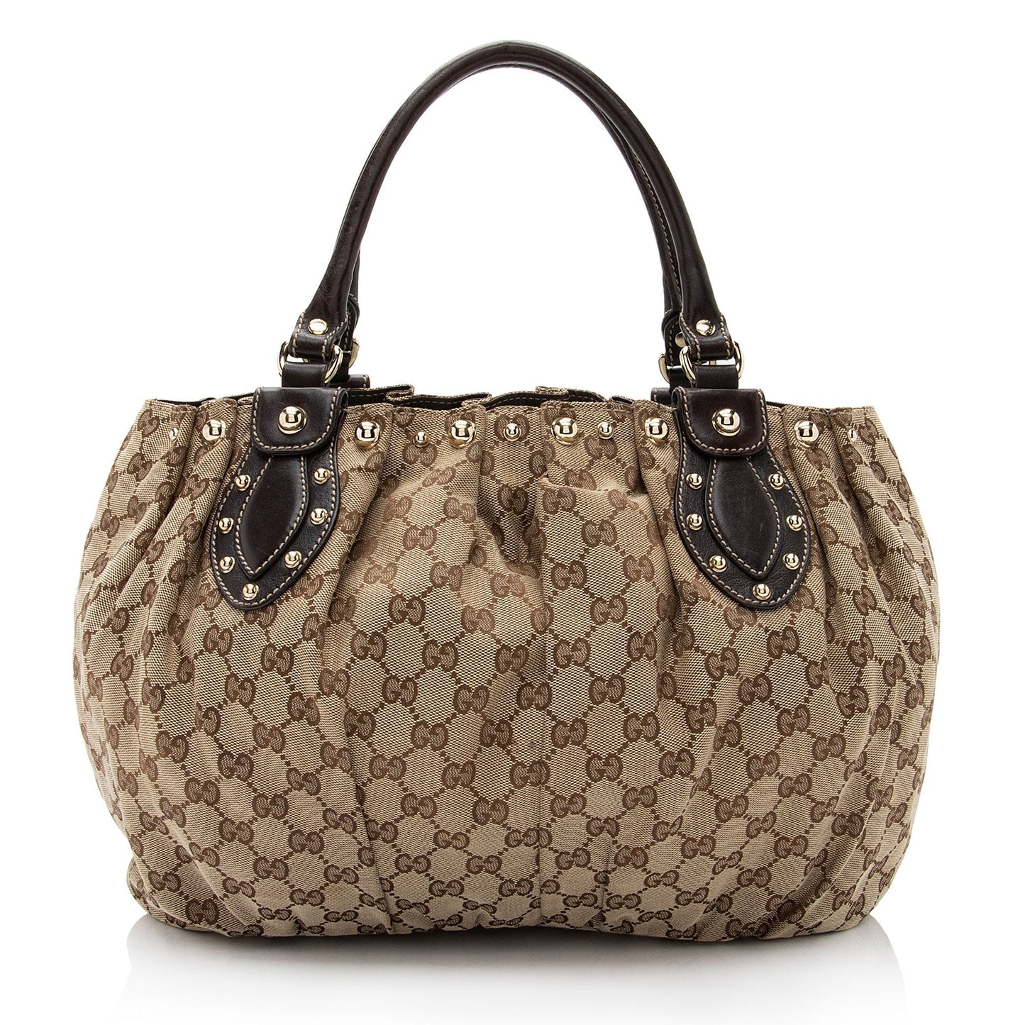 Gucci GG Canvas Studded Pelham Small Tote (SHF-)