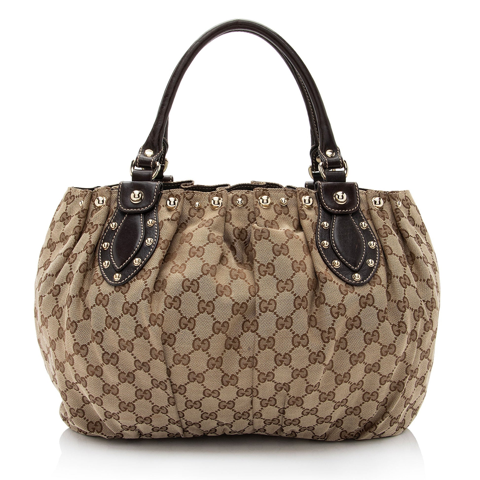 Gucci GG Canvas Studded Pelham Small Tote (SHF-)