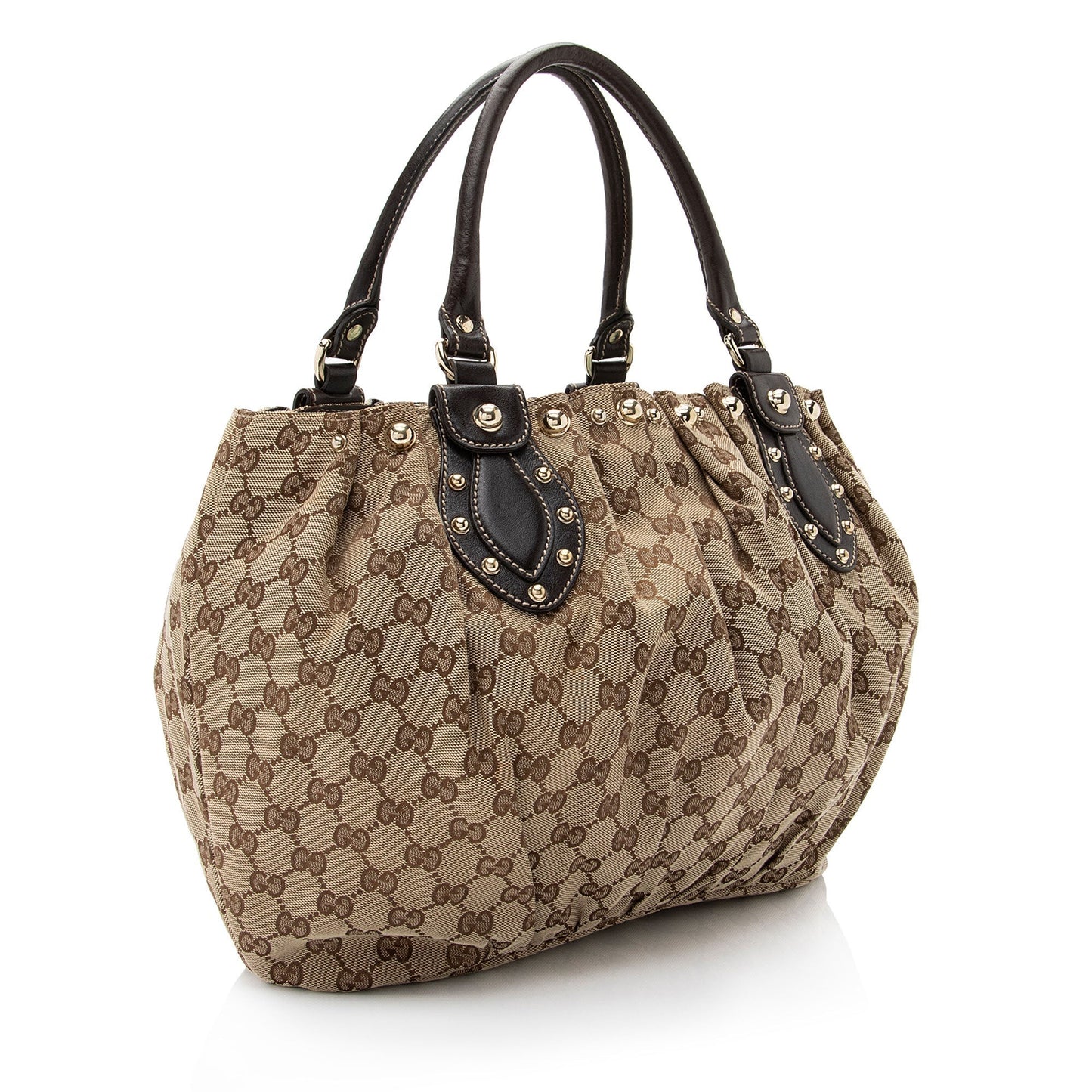 Gucci GG Canvas Studded Pelham Small Tote (SHF-)