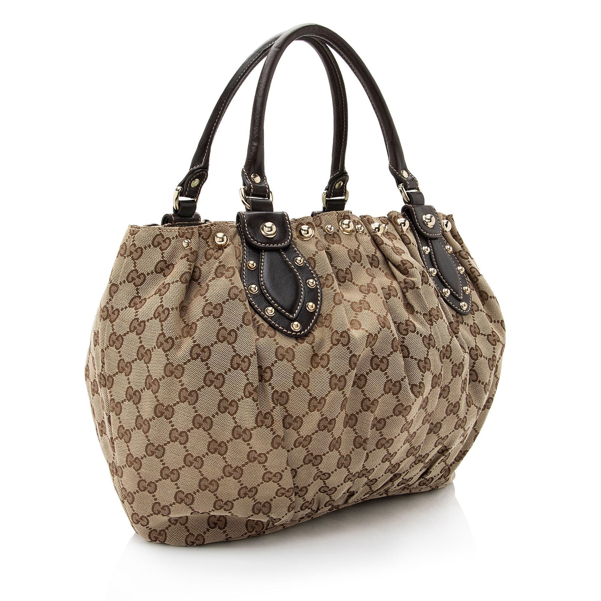 Gucci GG Canvas Studded Pelham Small Tote (SHF-)
