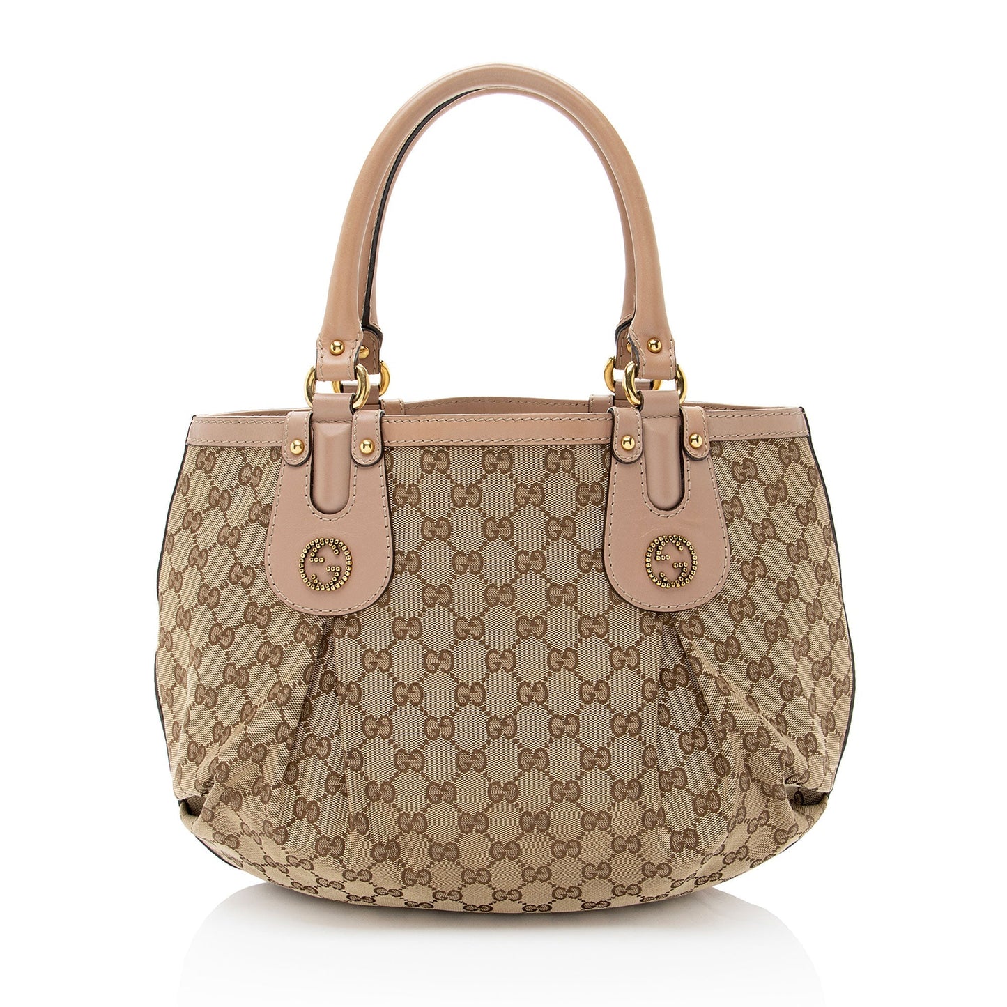 Gucci GG Canvas Studded Scarlett Medium Tote