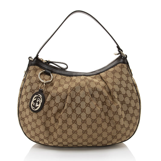 Gucci GG Canvas Sukey Hobo (SHF-tXcsDm)