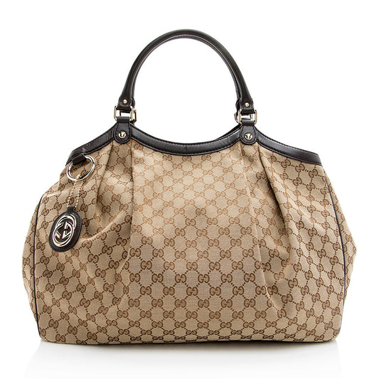 Gucci GG Canvas Sukey Large Tote (SHF-19513)