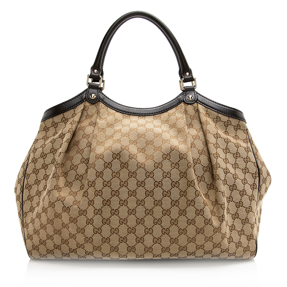 Gucci GG Canvas Sukey Large Tote (SHF-20336)