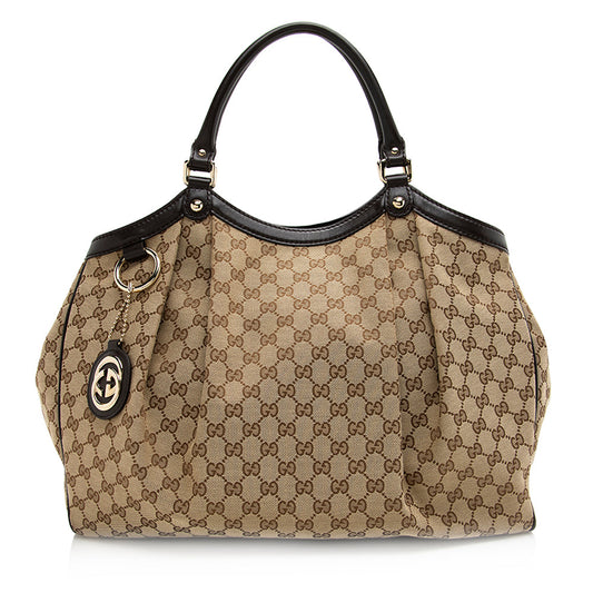 Gucci GG Canvas Sukey Large Tote (SHF-20336)