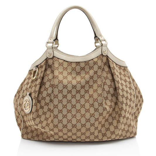 Gucci GG Canvas Sukey Large Tote (SHF-A7XQdb)