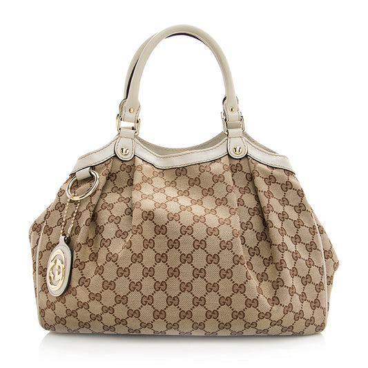 Gucci GG Canvas Sukey Medium Tote (SHF-20444)