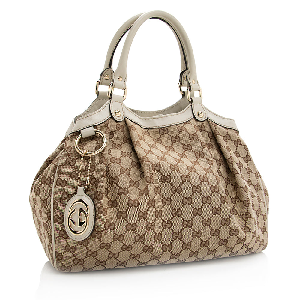 Gucci GG Canvas Sukey Medium Tote (SHF-20444)