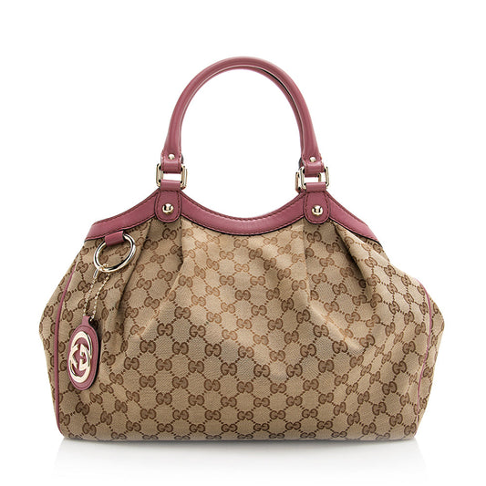 Gucci GG Canvas Sukey Medium Tote (SHF-20013)