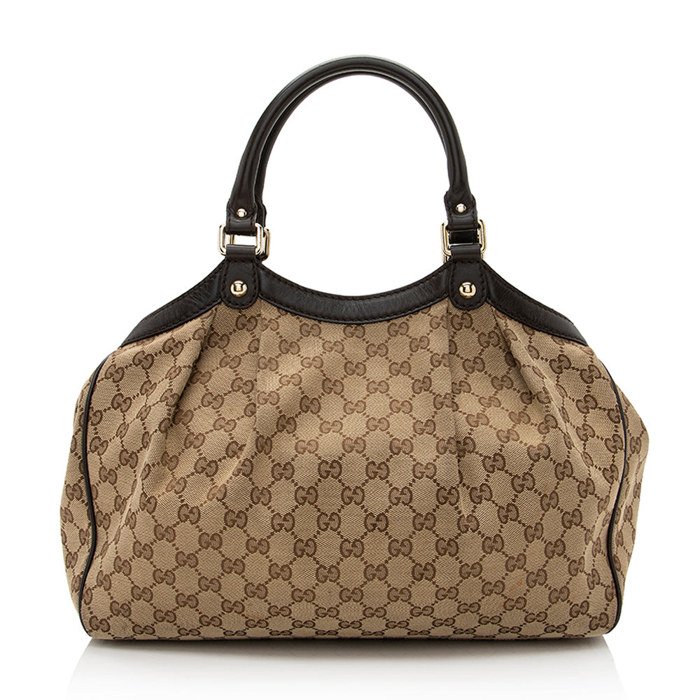 Gucci GG Canvas Sukey Medium Tote (SHF-21762)