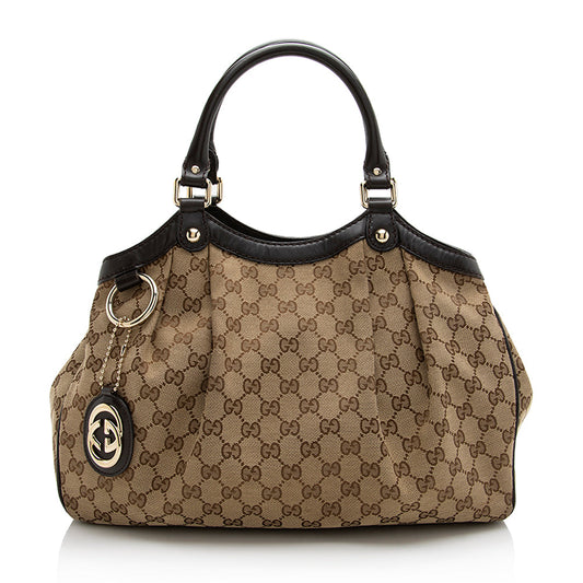 Gucci GG Canvas Sukey Medium Tote (SHF-21959)