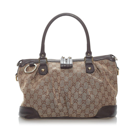 Gucci GG Canvas Sukey Satchel (SHG-30436)