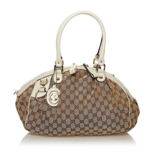 Gucci GG Canvas Sukey Satchel (SHG-32634)