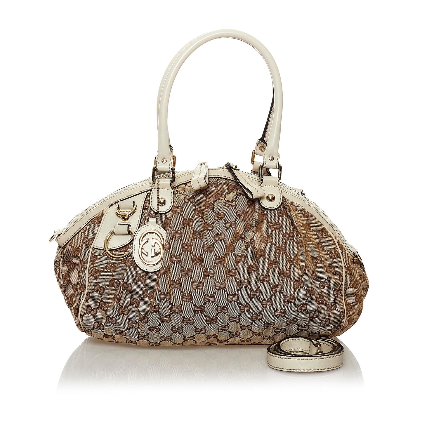 Gucci GG Canvas Sukey Satchel (SHG-32634)