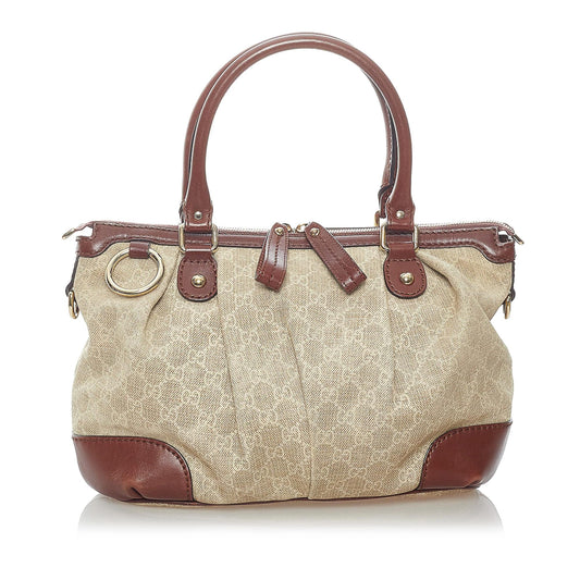 Gucci GG Canvas Sukey Satchel (SHG-32672)