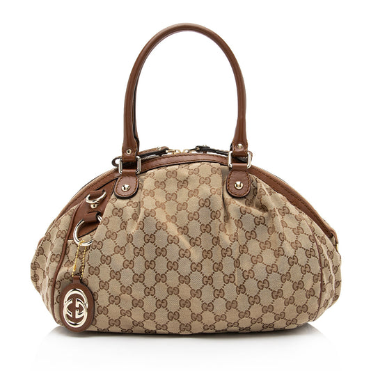 Gucci GG Canvas Sukey Satchel (SHF-LMfHFS)