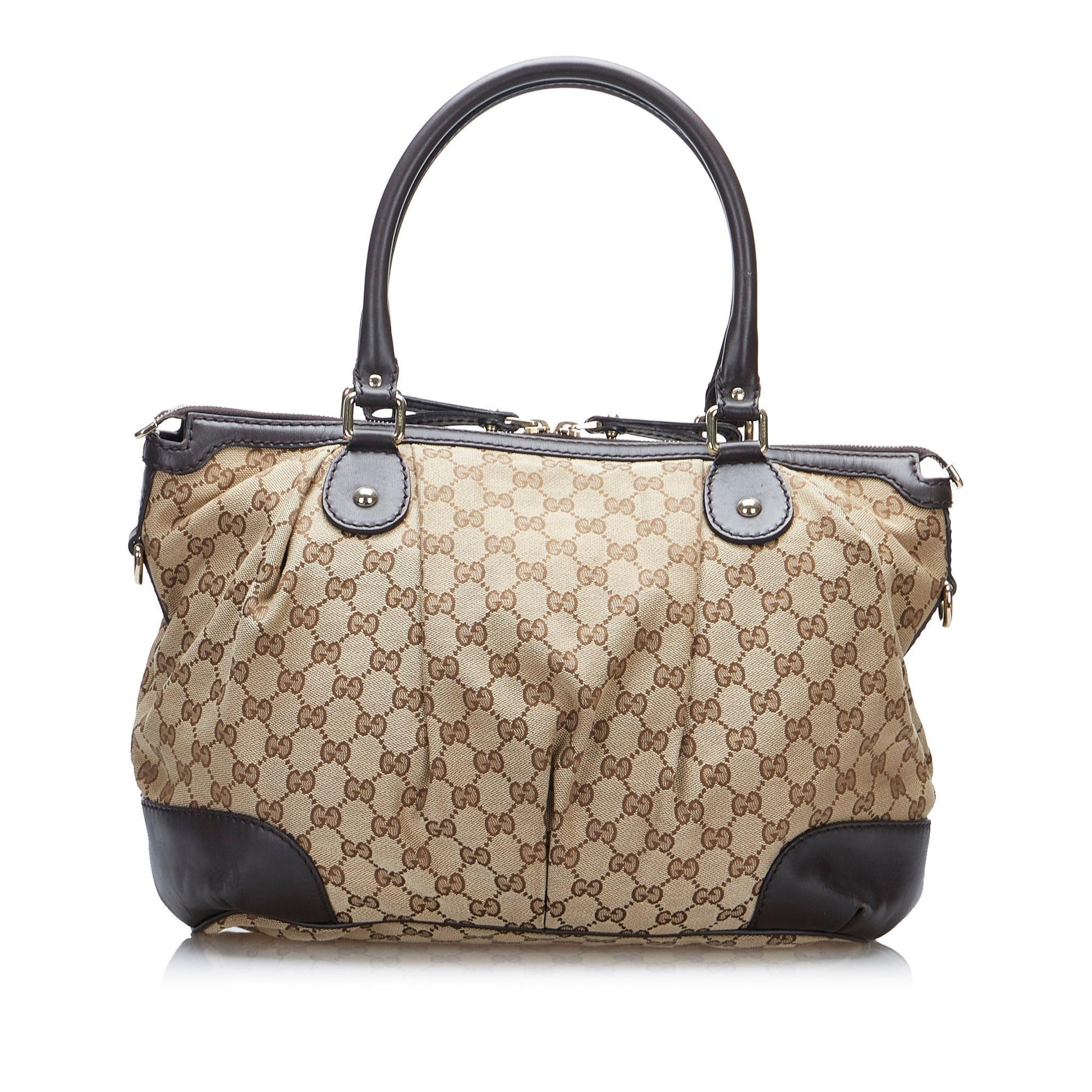 Gucci GG Canvas Sukey Satchel (SHG-D5vFKz)
