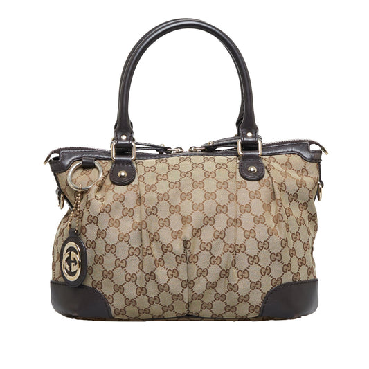 Gucci GG Canvas Sukey Satchel (SHG-O2Zpoa)