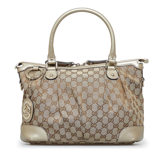 Gucci GG Canvas Sukey Satchel (SHG-Qp9hPO)