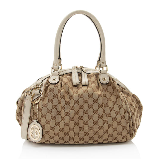 Gucci GG Canvas Sukey Satchel (SHF-sAq51n)