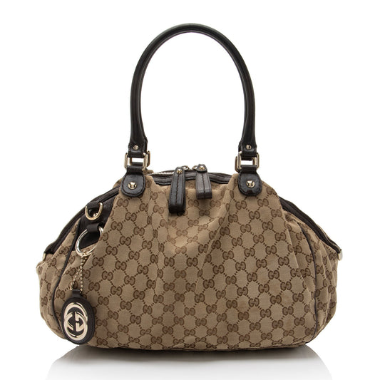 Gucci GG Canvas Sukey Satchel (SHF-9X37WL)