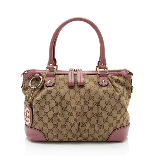 Gucci GG Canvas Sukey Medium Satchel (SHF-pOZTUq)