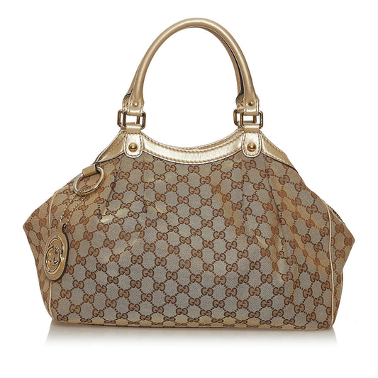 Gucci GG Canvas Sukey Tote Bag (SHG-29286)