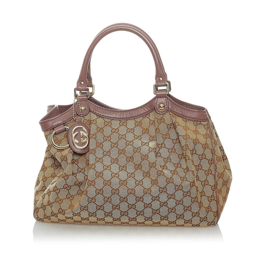 Gucci GG Canvas Sukey Tote Bag (SHG-30680)