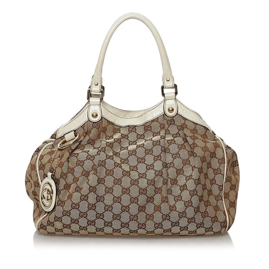 Gucci GG Canvas Sukey Tote Bag (SHG-32571)