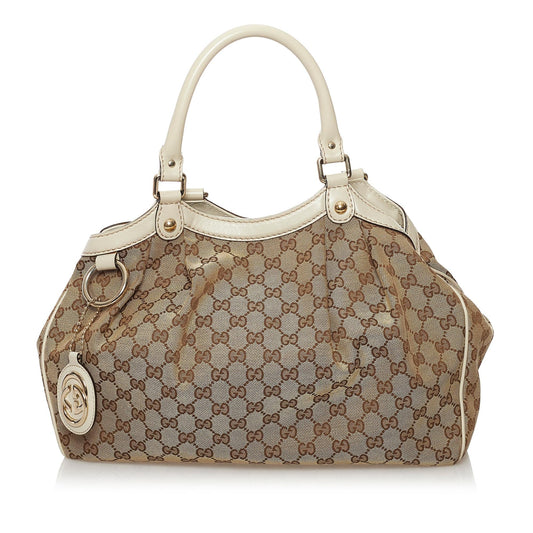 Gucci GG Canvas Sukey Tote Bag (SHG-32722)