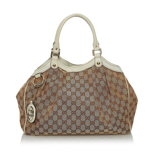 Gucci GG Canvas Sukey Tote Bag (SHG-33951)
