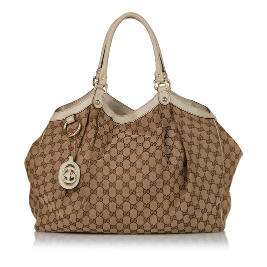 Gucci GG Canvas Sukey Tote Bag (SHG-34104)