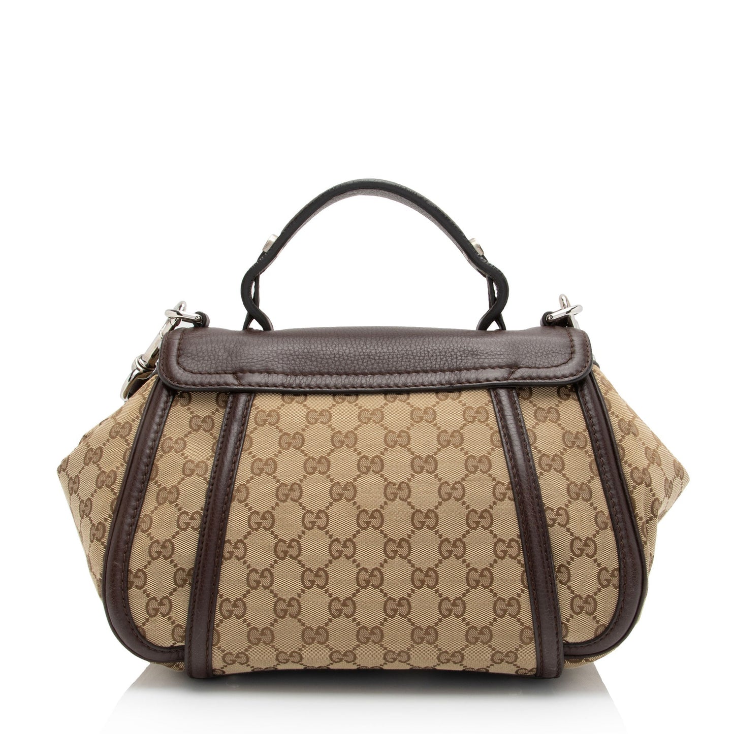Gucci Leather Canvas Shoulder Bag