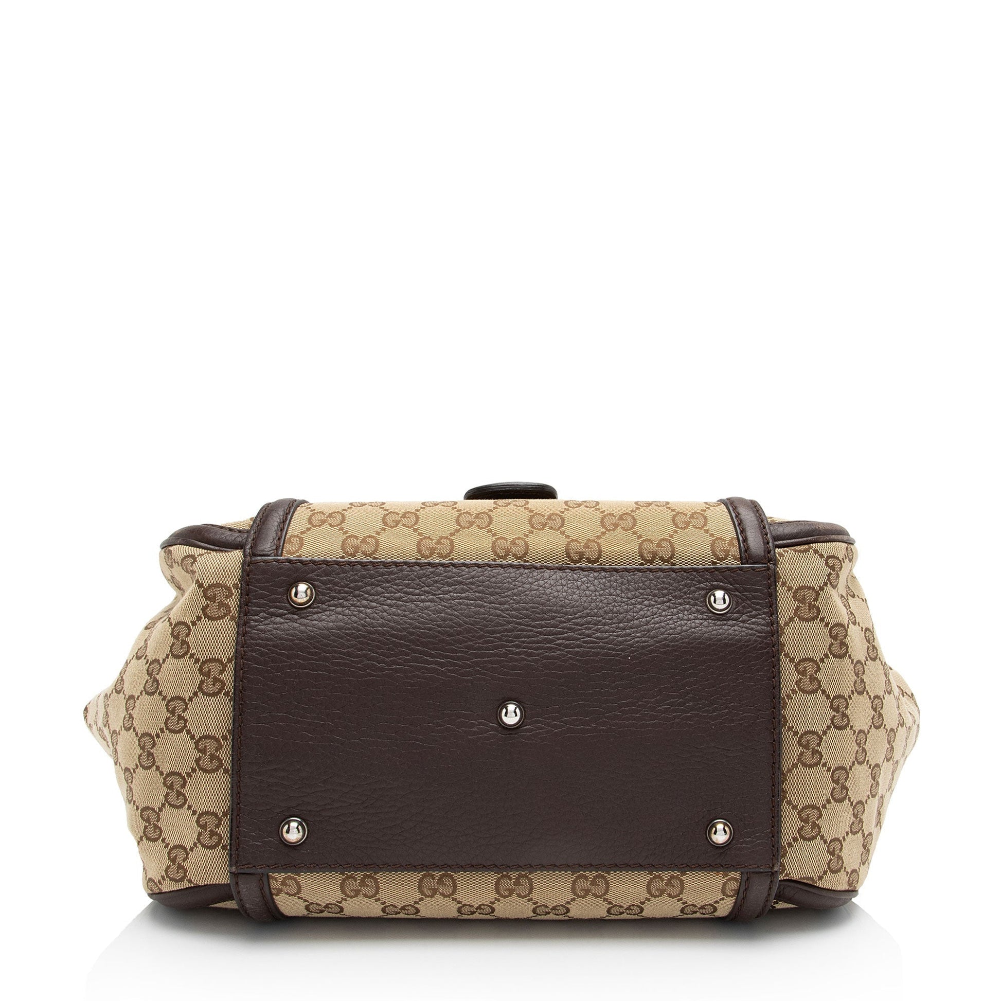 Gucci Leather Canvas Shoulder Bag