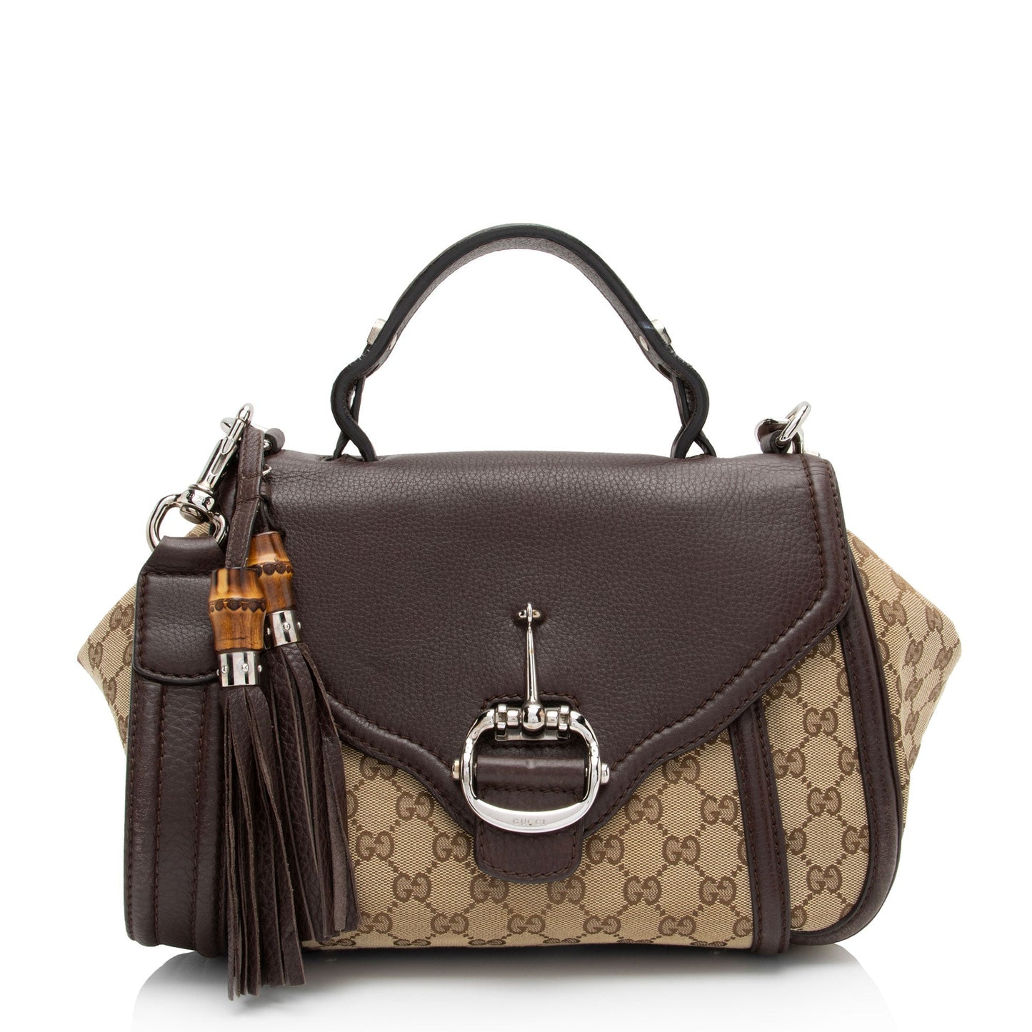 Gucci Leather Canvas Shoulder Bag