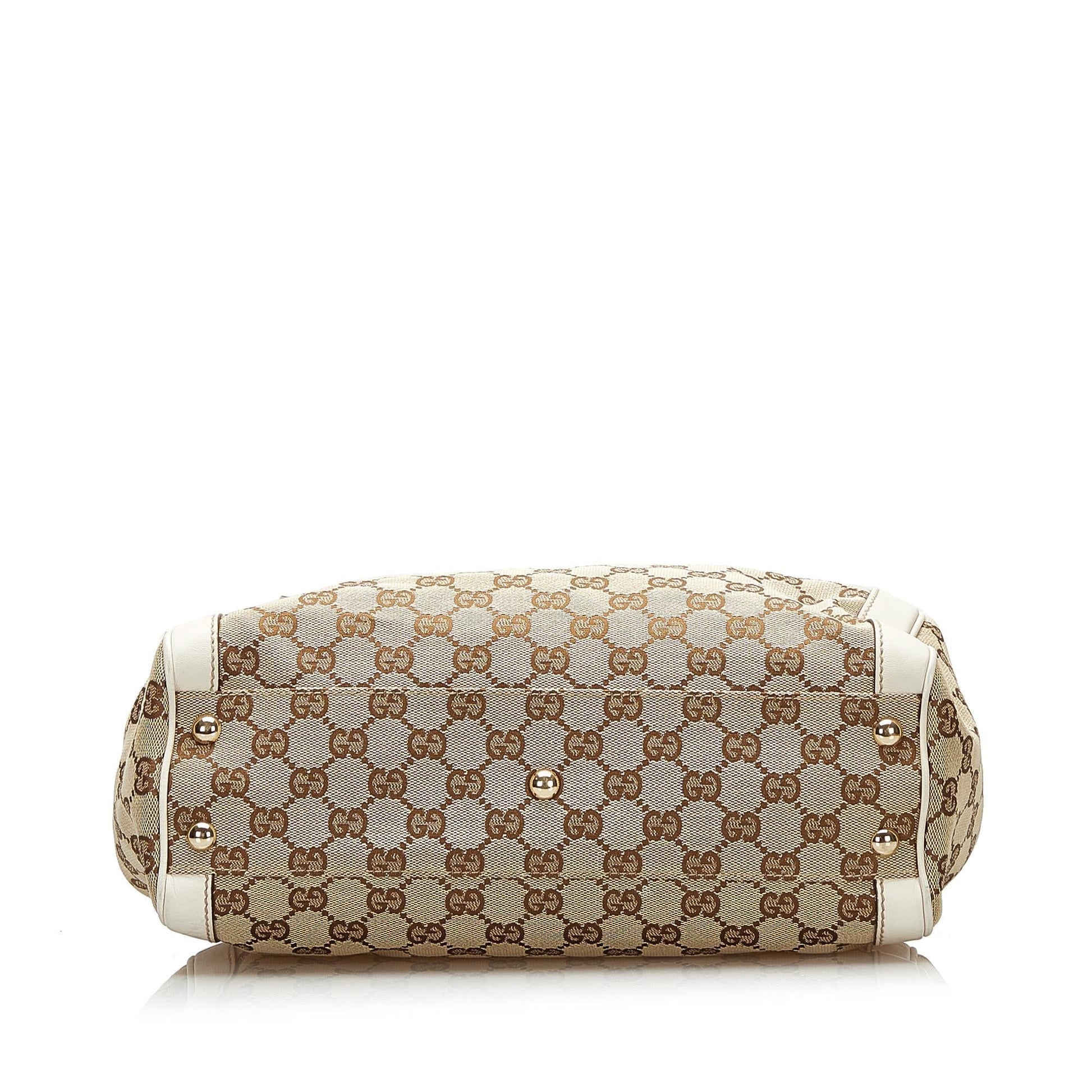 Gucci GG Canvas Trophy Tote (SHG-35223)